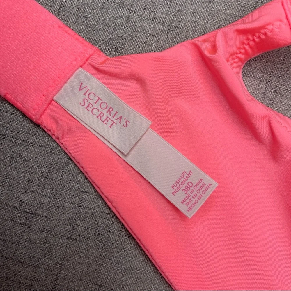 Victoria Secret’s Pink Push Up Bra Lace Trim 38D New - Picture 7 of 7